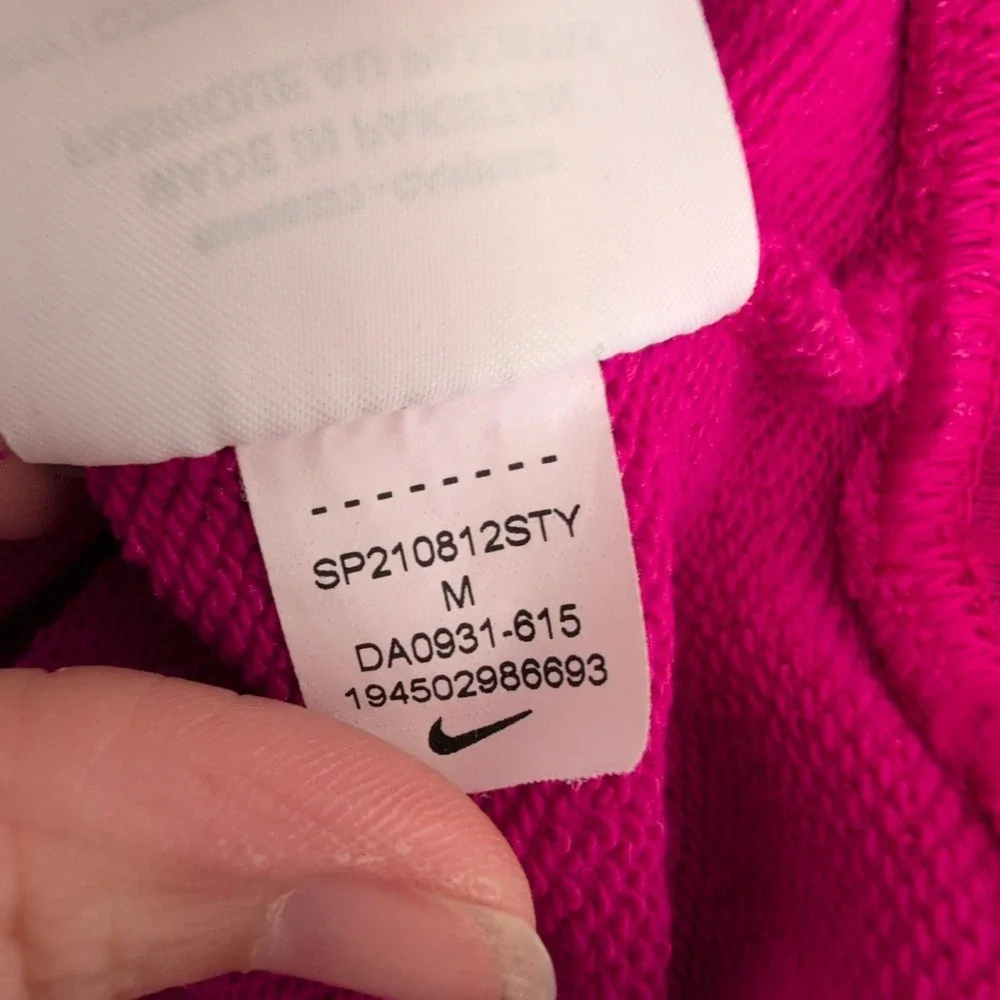 Nike World Tour Pink Hoodie Graphic Smiley Face French Terry Size M Unisex‎
